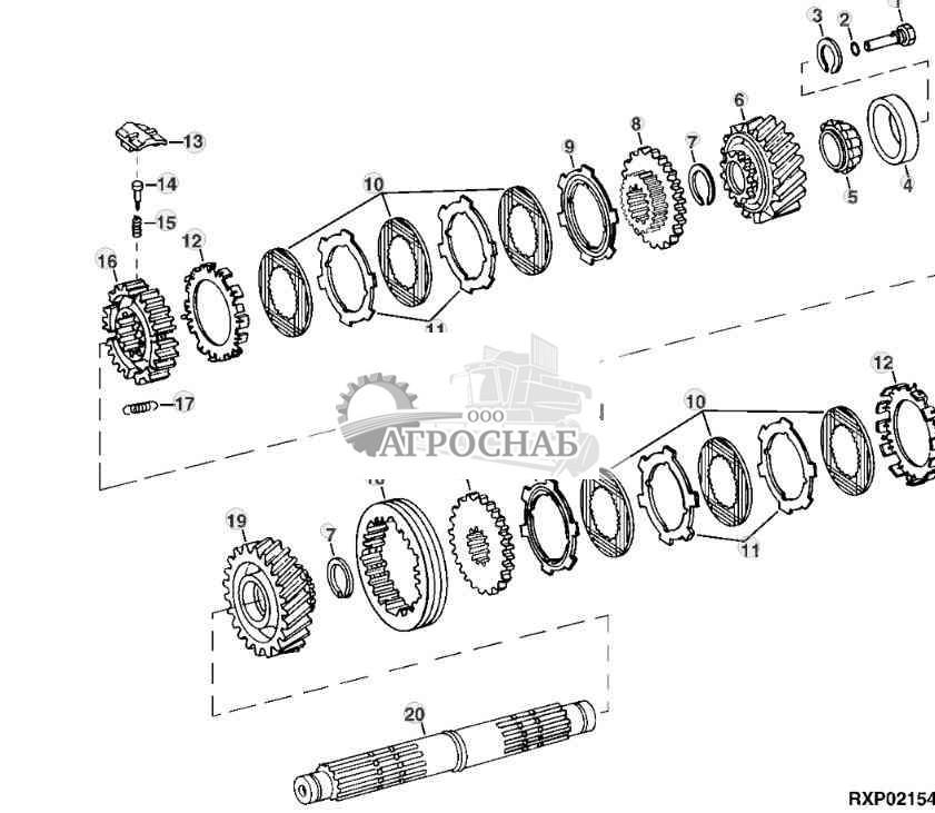Countershaft (Front Low) (24-Speed PowrSync™) 